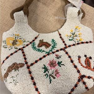 NEW Cowgirl Horse Horse Shoe Western Bead Beaded Bag